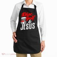 Disc Golf Jesus Christian Gift Funny Golfing Golfer Lover Apron thumb 2