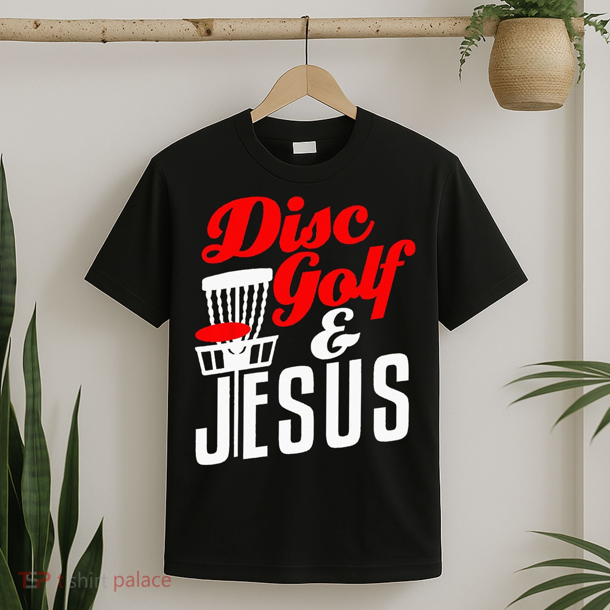 Disc Golf Jesus Christian Gift Funny Golfing Golfer Lover T-Shirt