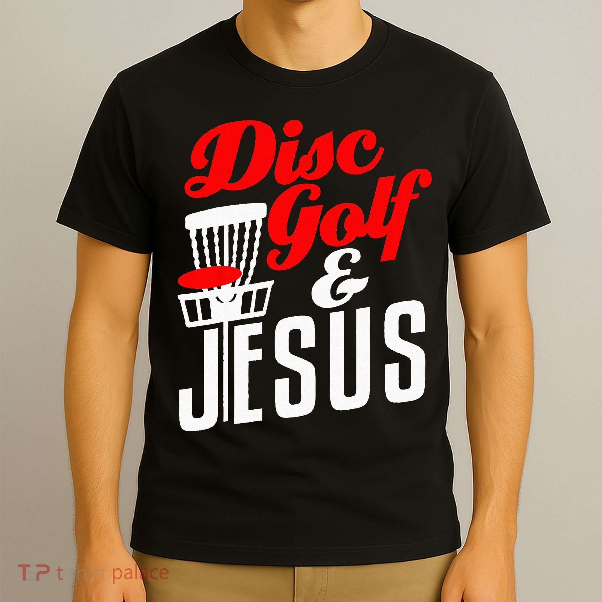 Disc Golf Jesus Christian Gift Funny Golfing Golfer Lover T-Shirt