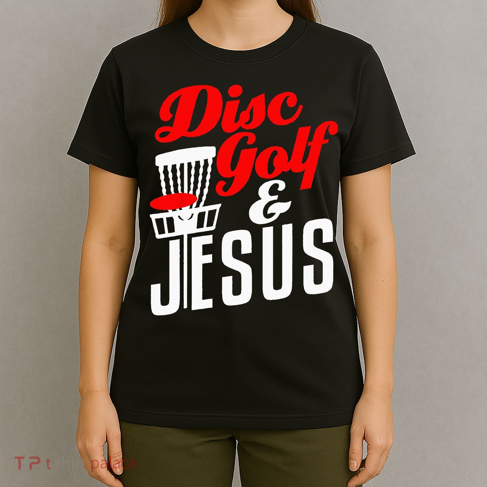 Disc Golf Jesus Christian Gift Funny Golfing Golfer Lover T-Shirt