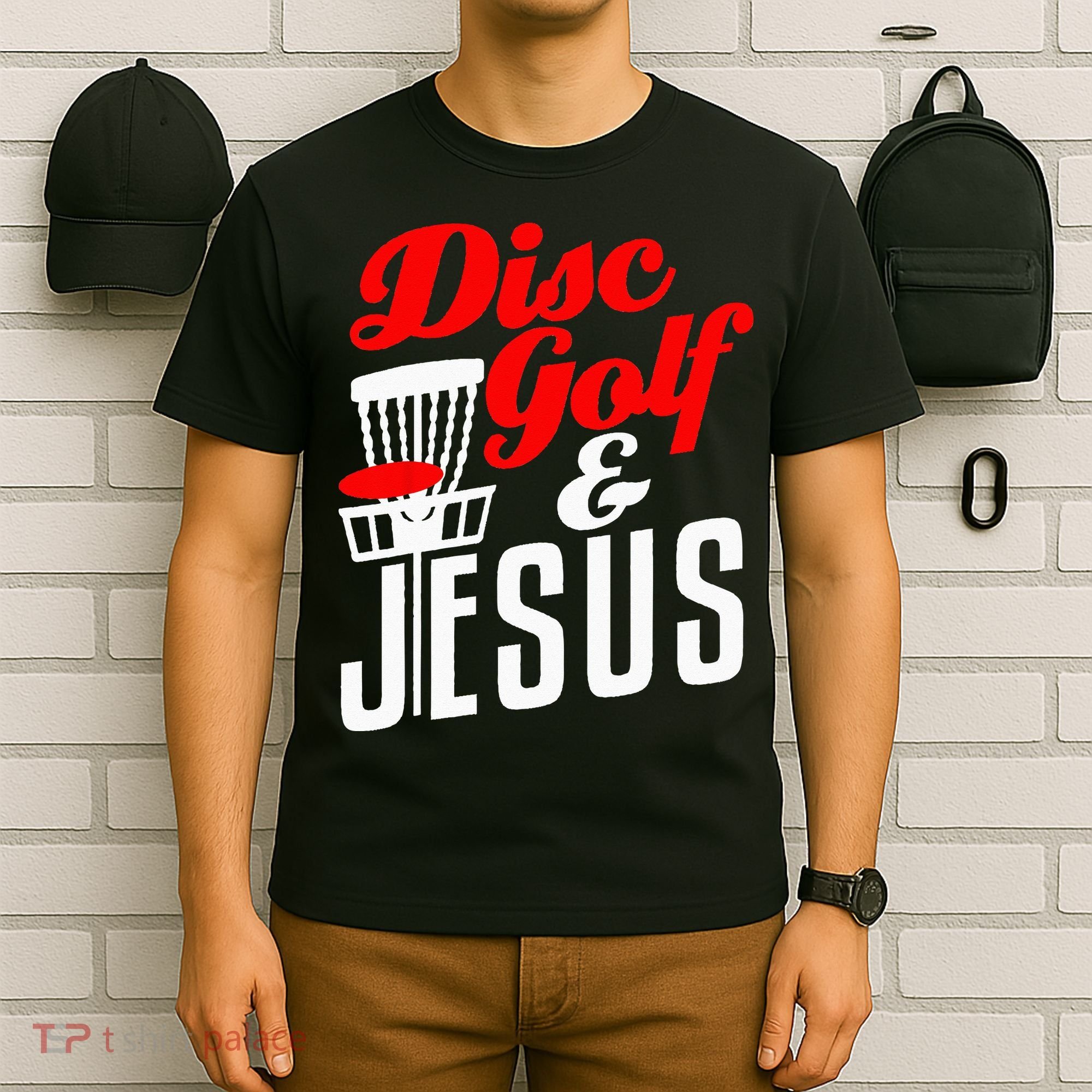 Disc Golf Jesus Christian Gift Funny Golfing Golfer Lover T-Shirt