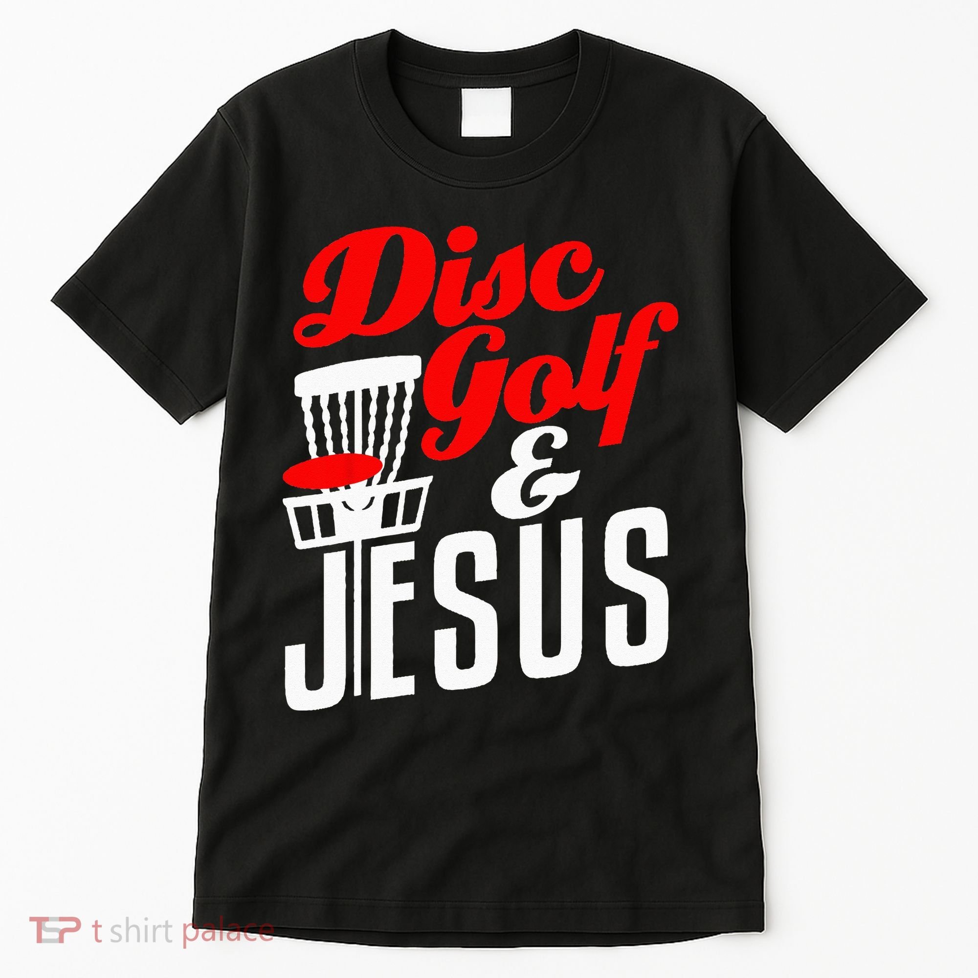 Disc Golf Jesus Christian Gift Funny Golfing Golfer Lover Tall T-Shirt