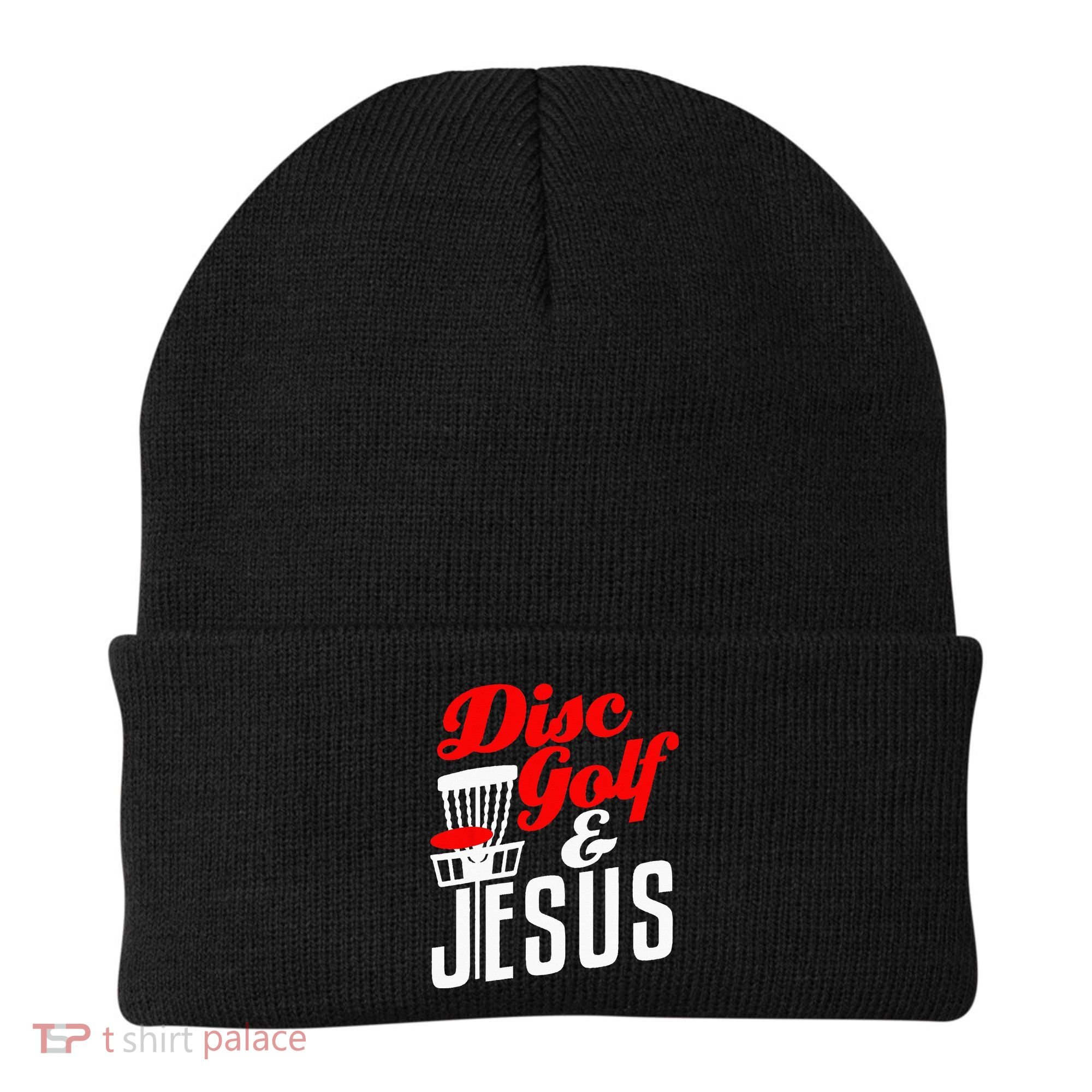 Disc Golf Jesus Christian Gift Funny Golfing Golfer Lover Beanie