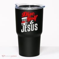Disc Golf Jesus Christian Gift Funny Golfing Golfer Lover Tumbler thumb 0