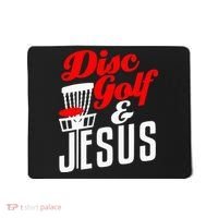Disc Golf Jesus Christian Gift Funny Golfing Golfer Lover Mousepad thumb 0