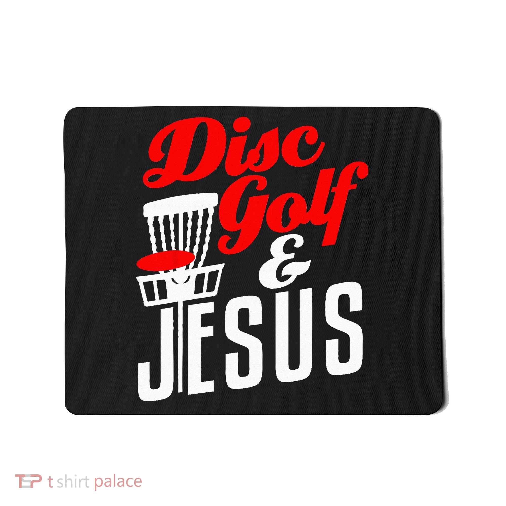 Disc Golf Jesus Christian Gift Funny Golfing Golfer Lover Mousepad