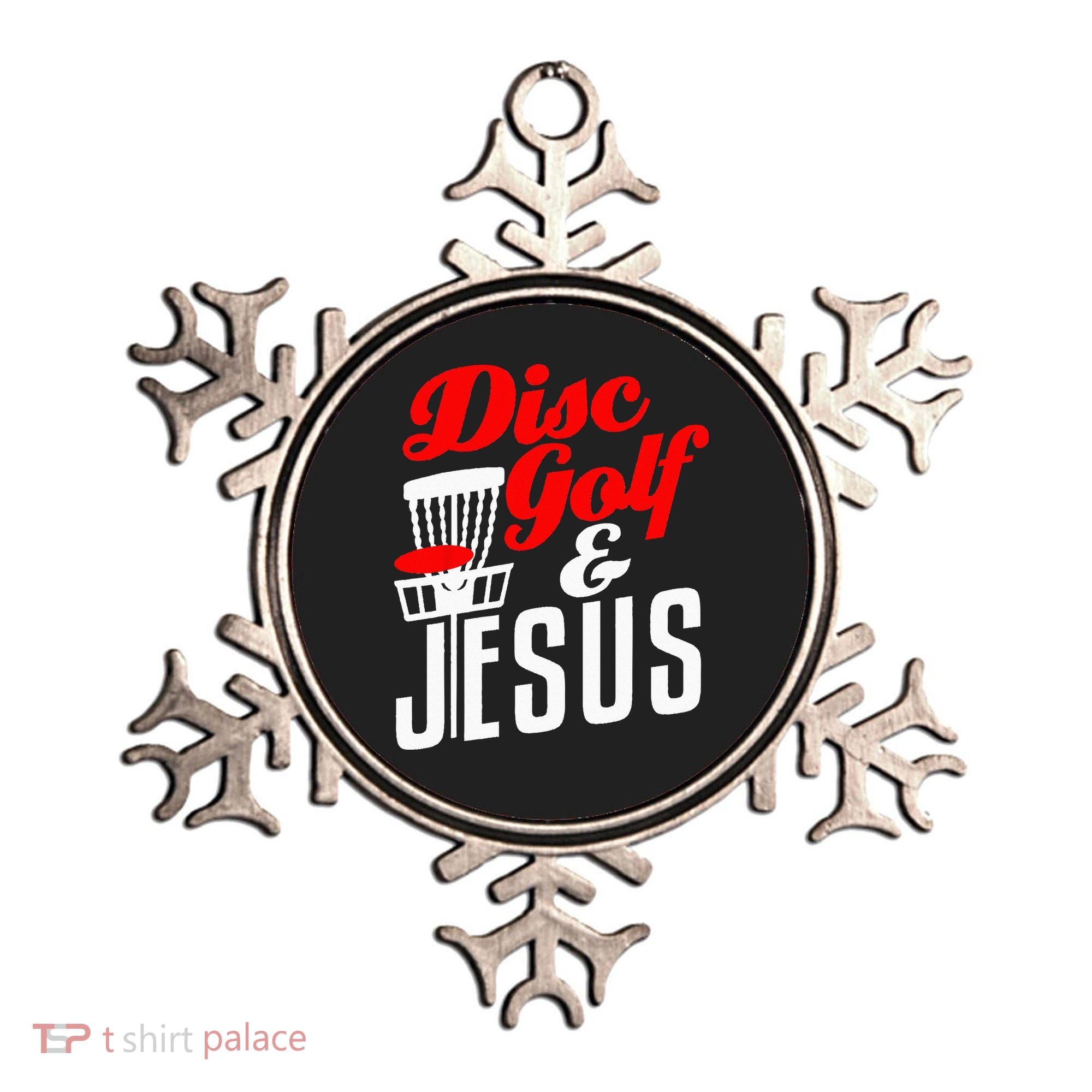 Disc Golf Jesus Christian Gift Funny Golfing Golfer Lover Ornament