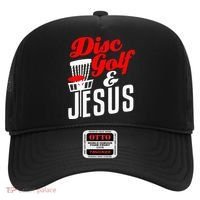 Disc Golf Jesus Christian Gift Funny Golfing Golfer Lover Hat thumb 0