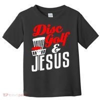 Disc Golf Jesus Christian Gift Funny Golfing Golfer Lover Toddler T-Shirt thumb 0