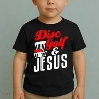 Disc Golf Jesus Christian Gift Funny Golfing Golfer Lover Toddler T-Shirt thumb 2