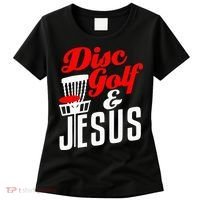 Disc Golf Jesus Christian Gift Funny Golfing Golfer Lover Women's T-Shirt thumb 0