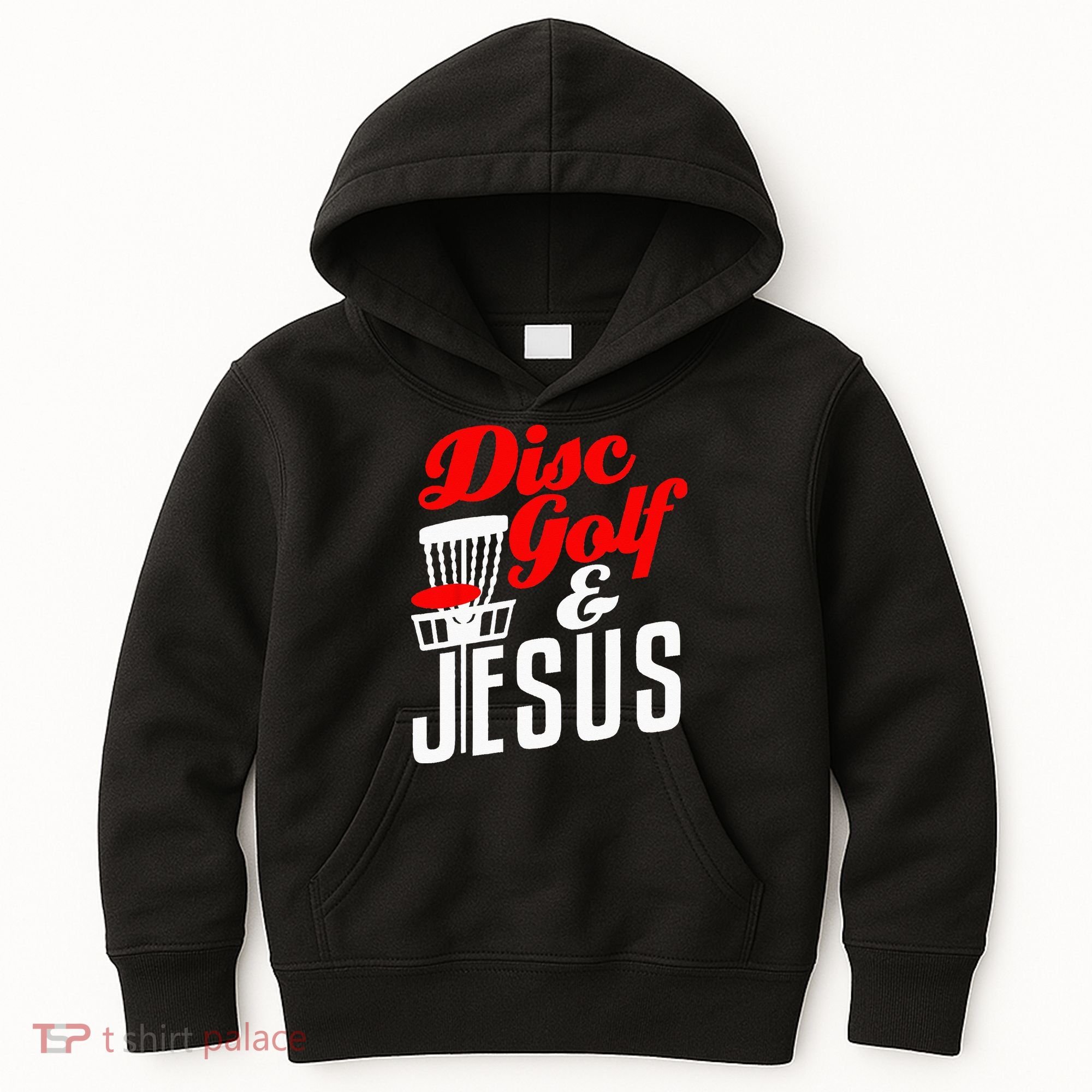 Disc Golf Jesus Christian Gift Funny Golfing Golfer Lover Kids Hoodie