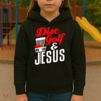 Disc Golf Jesus Christian Gift Funny Golfing Golfer Lover Kids Hoodie thumb 3