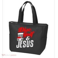 Disc Golf Jesus Christian Gift Funny Golfing Golfer Lover Tote Bag thumb 3