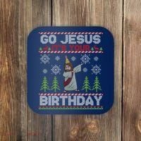 Dabbing Go Jesus It Is Your Birthday Merry Christmas Coaster thumb 0