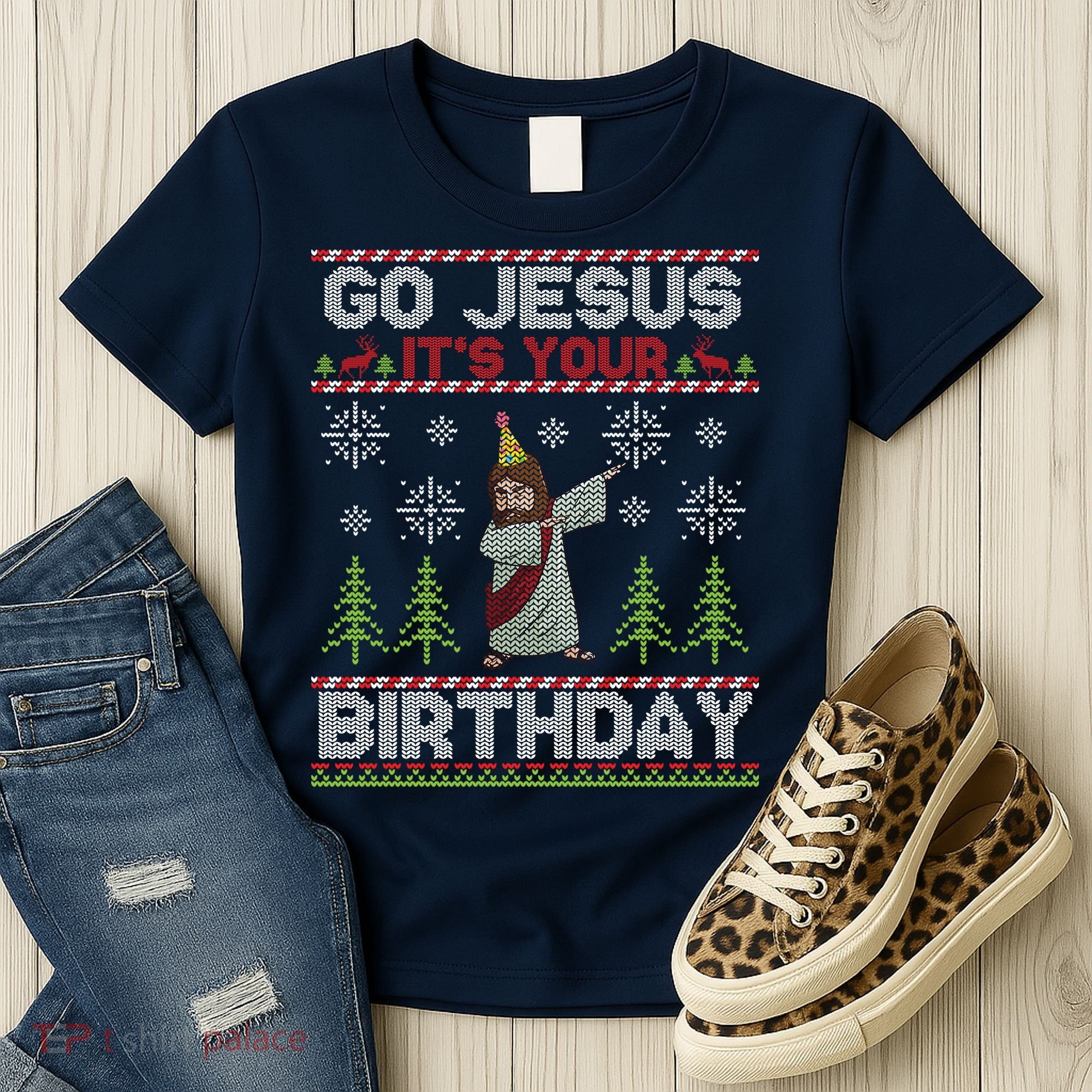 Dabbing Go Jesus It Is Your Birthday Merry Christmas Women's T-Shirt