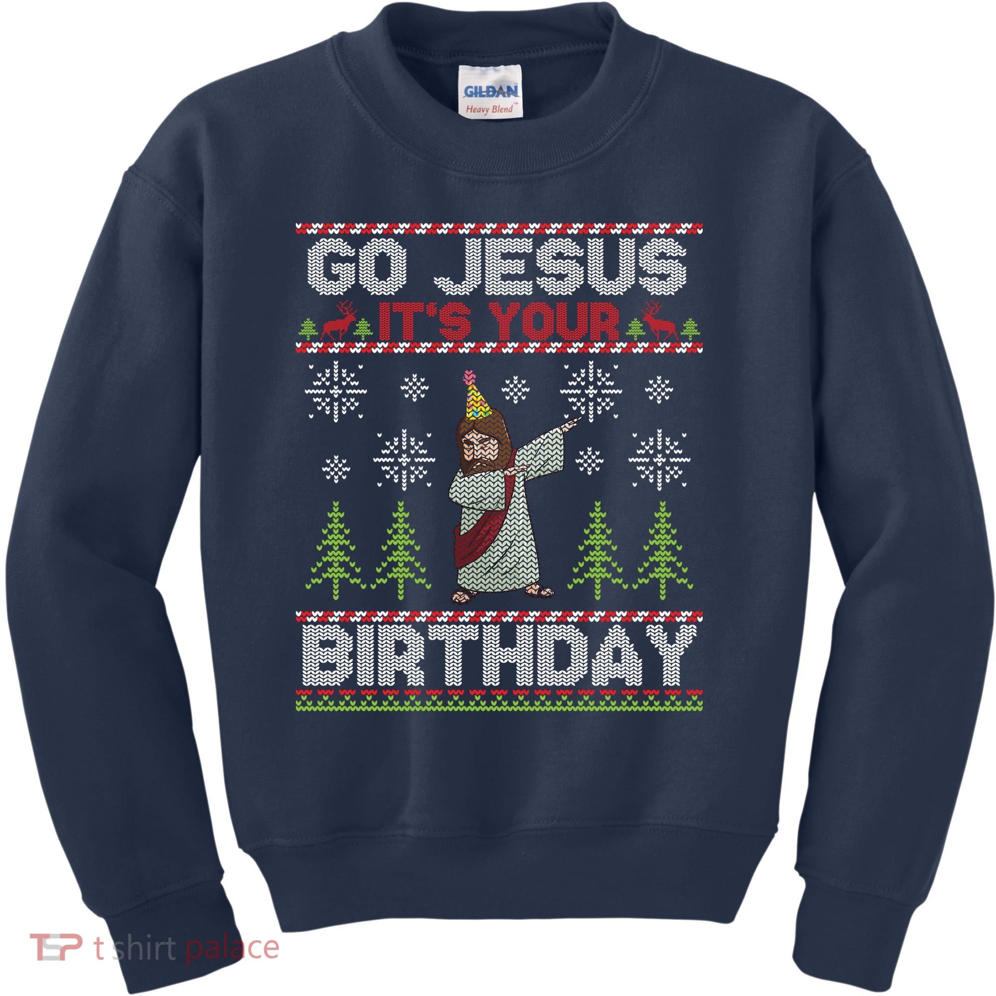 Dabbing Go Jesus It Is Your Birthday Merry Christmas Kids Sweatshirt