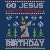 Dabbing Go Jesus It Is Your Birthday Merry Christmas Kids Sweatshirt thumb 2