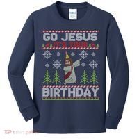 Dabbing Go Jesus It Is Your Birthday Merry Christmas Kids Long Sleeve Shirt thumb 0