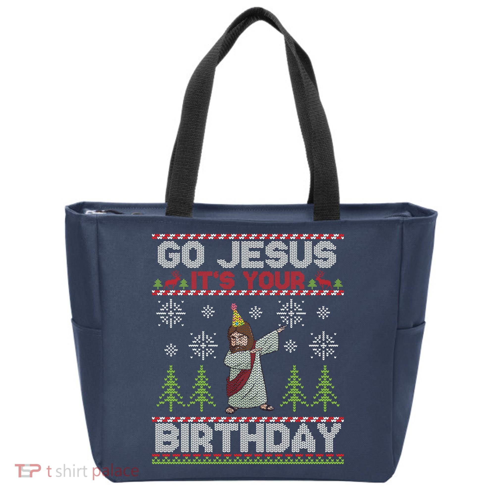 Dabbing Go Jesus It Is Your Birthday Merry Christmas Tote Bag