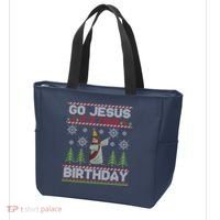 Dabbing Go Jesus It Is Your Birthday Merry Christmas Tote Bag thumb 3