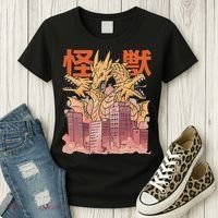 Dragon Ghidorah Japanese Women's T-Shirt thumb 3