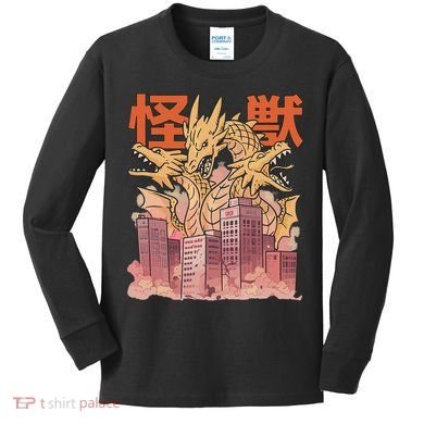 Dragon Ghidorah Japanese Kids Long Sleeve Shirt