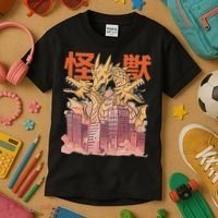 Dragon Ghidorah Japanese Kids T-Shirt thumb 3