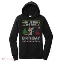 Dabbing Go Jesus Its Your Birthday Merry Christmas Day Women's Hoodie thumb 0