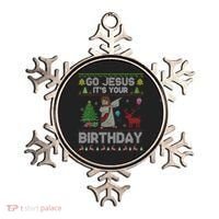 Dabbing Go Jesus Its Your Birthday Merry Christmas Day Ornament thumb 0