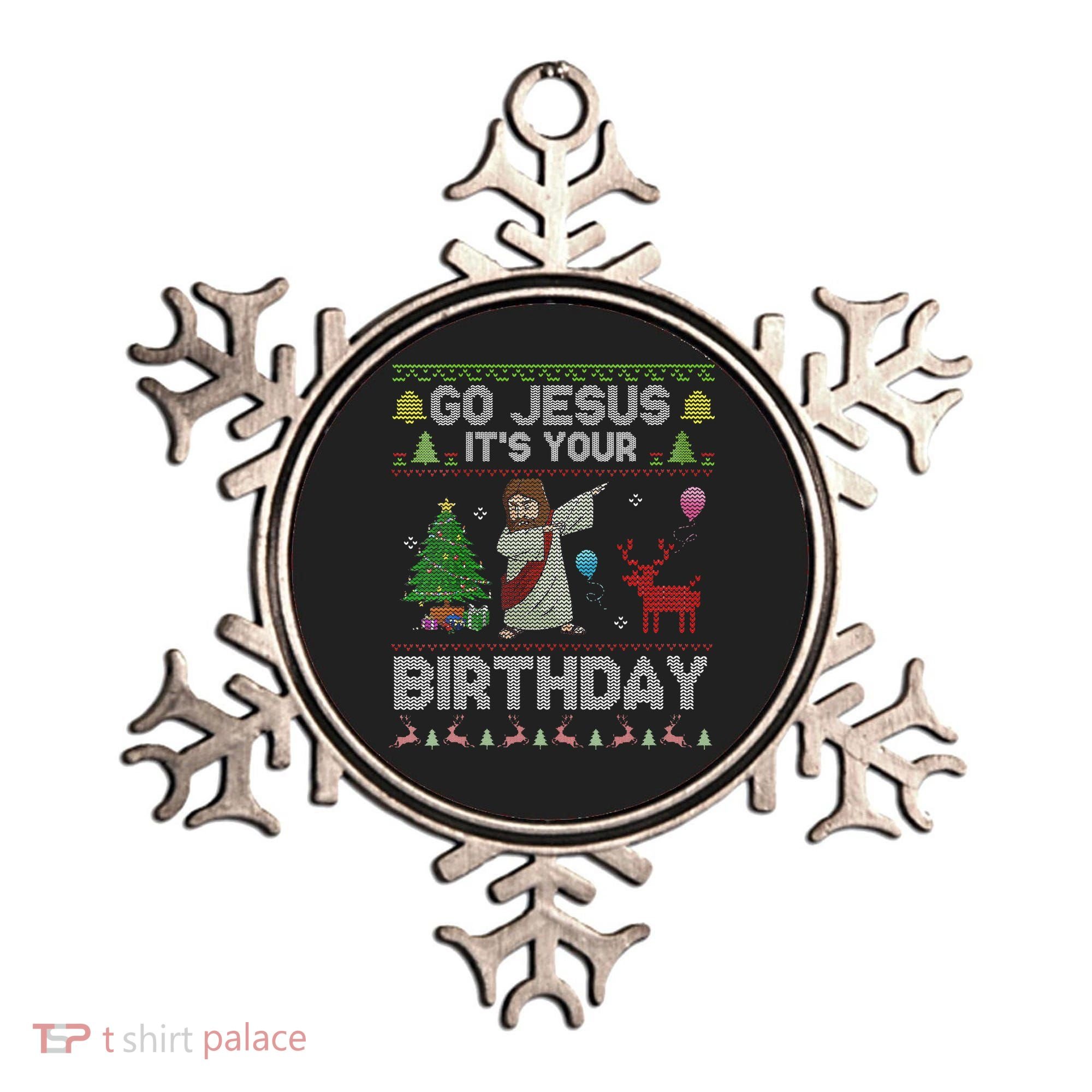 Dabbing Go Jesus Its Your Birthday Merry Christmas Day Ornament