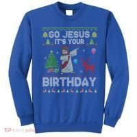 Dabbing Go Jesus Its Your Birthday Merry Christmas Day Sweatshirt thumb 0