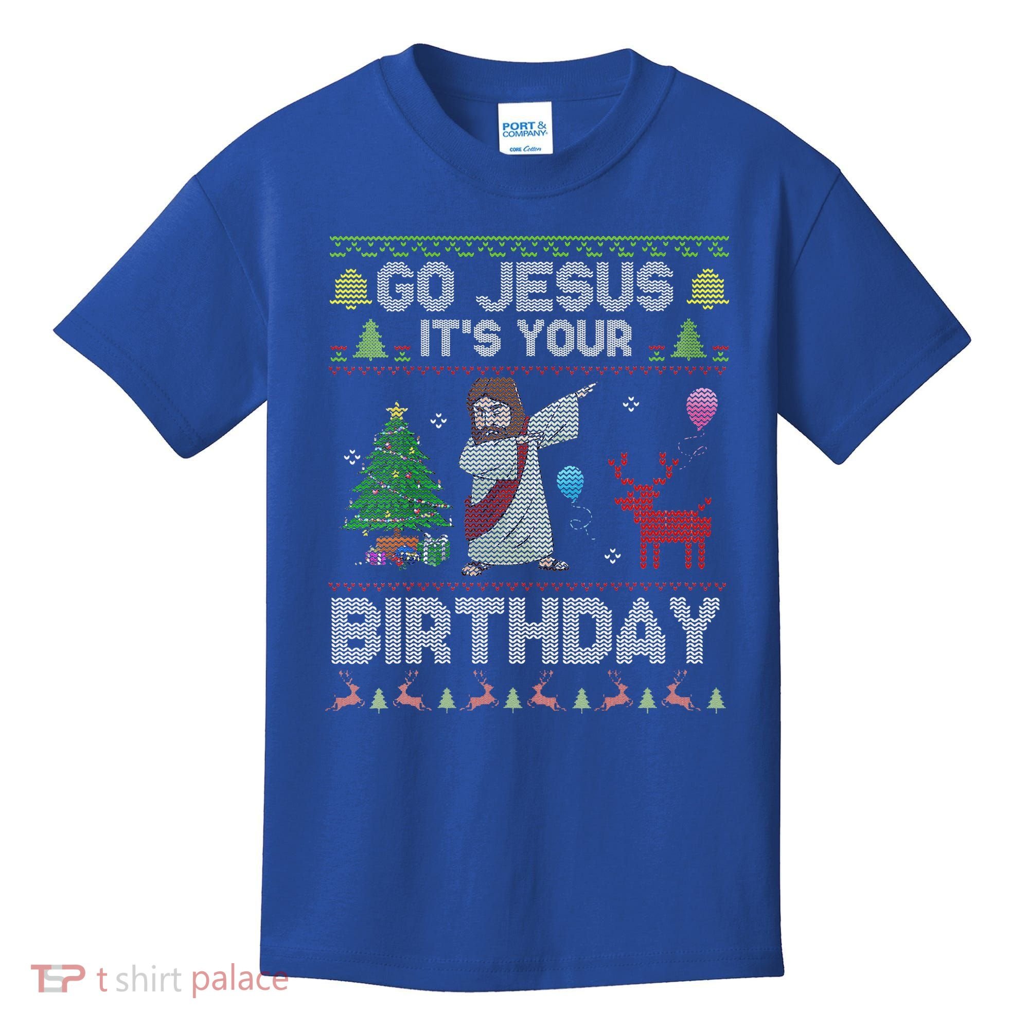 Dabbing Go Jesus Its Your Birthday Merry Christmas Day Kids T-Shirt