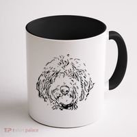 Doodles Goldendoodle Labradoodle Line Drawing Gift Coffee Mug thumb 1