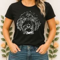 Doodles Goldendoodle Labradoodle Line Drawing Gift Women's T-Shirt thumb 2