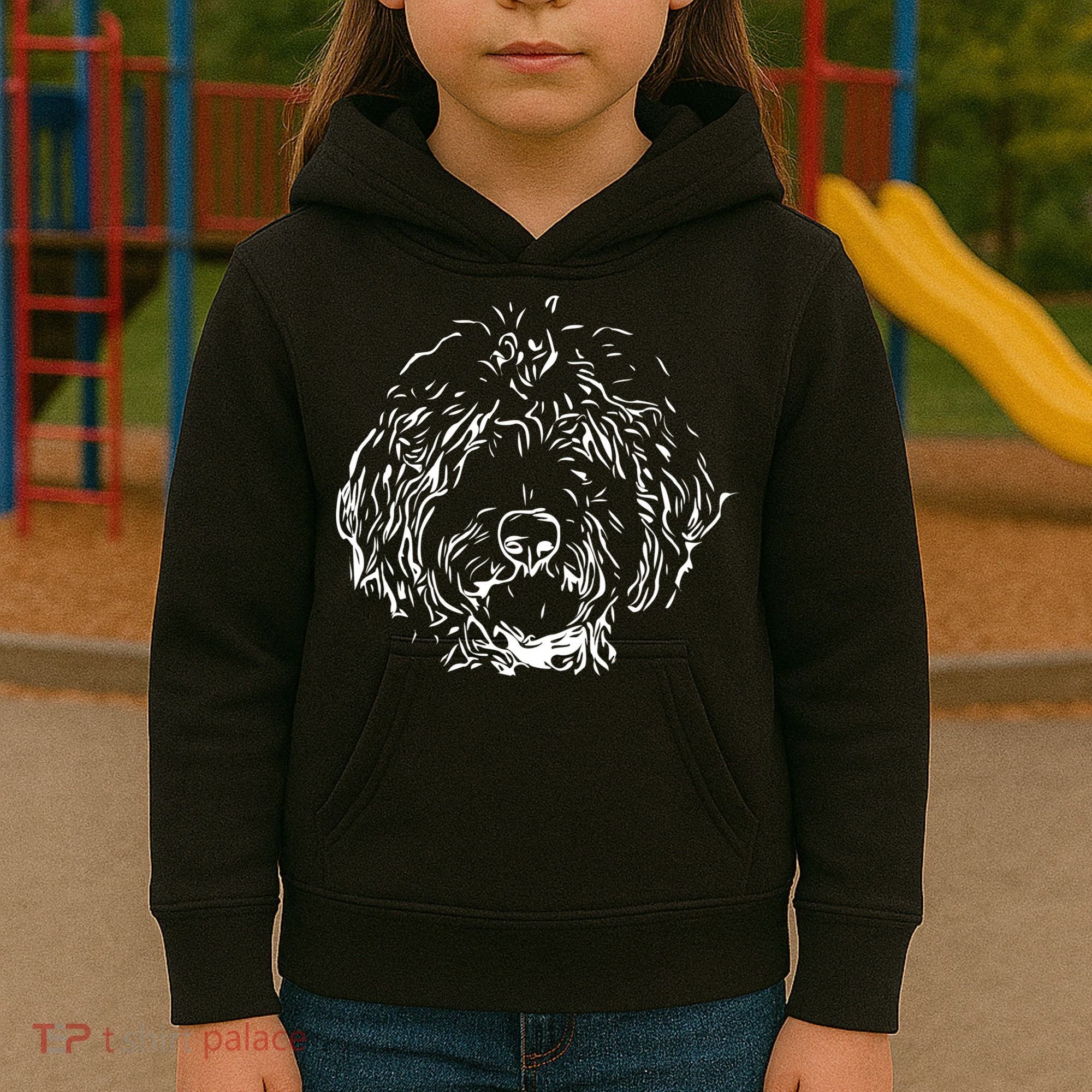 Doodles Goldendoodle Labradoodle Line Drawing Gift Kids Hoodie