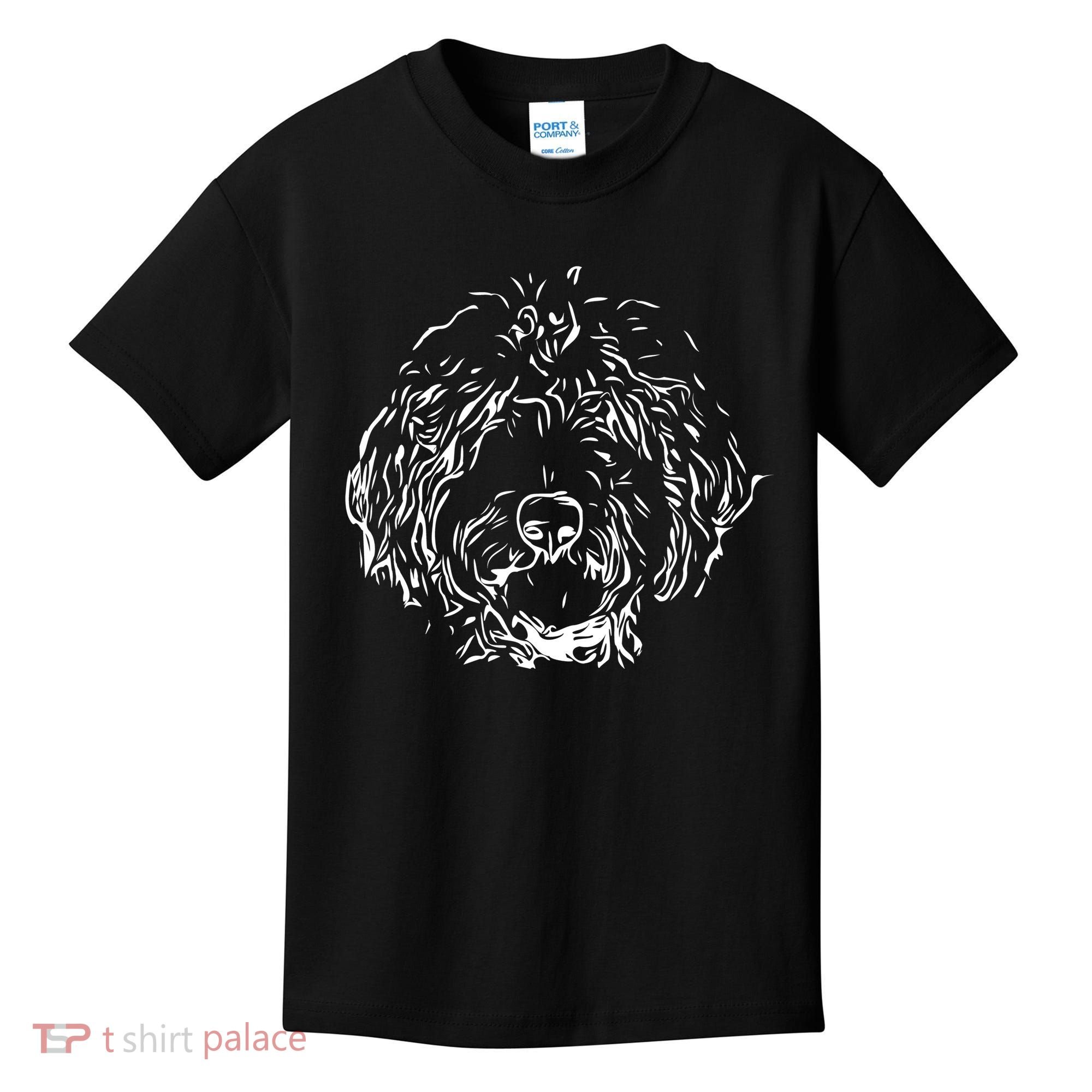 Doodles Goldendoodle Labradoodle Line Drawing Gift Kids T-Shirt