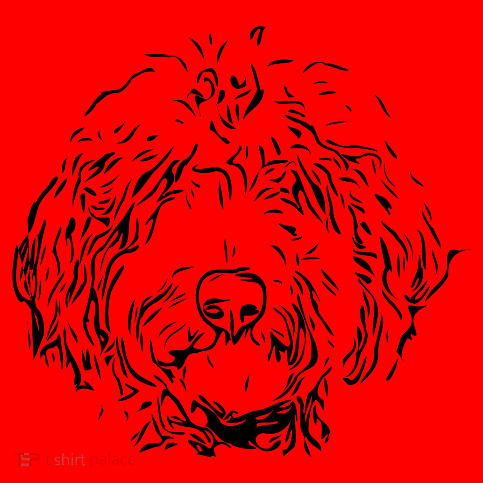 Doodles Goldendoodle Labradoodle Line Drawing Gift Santa Hat