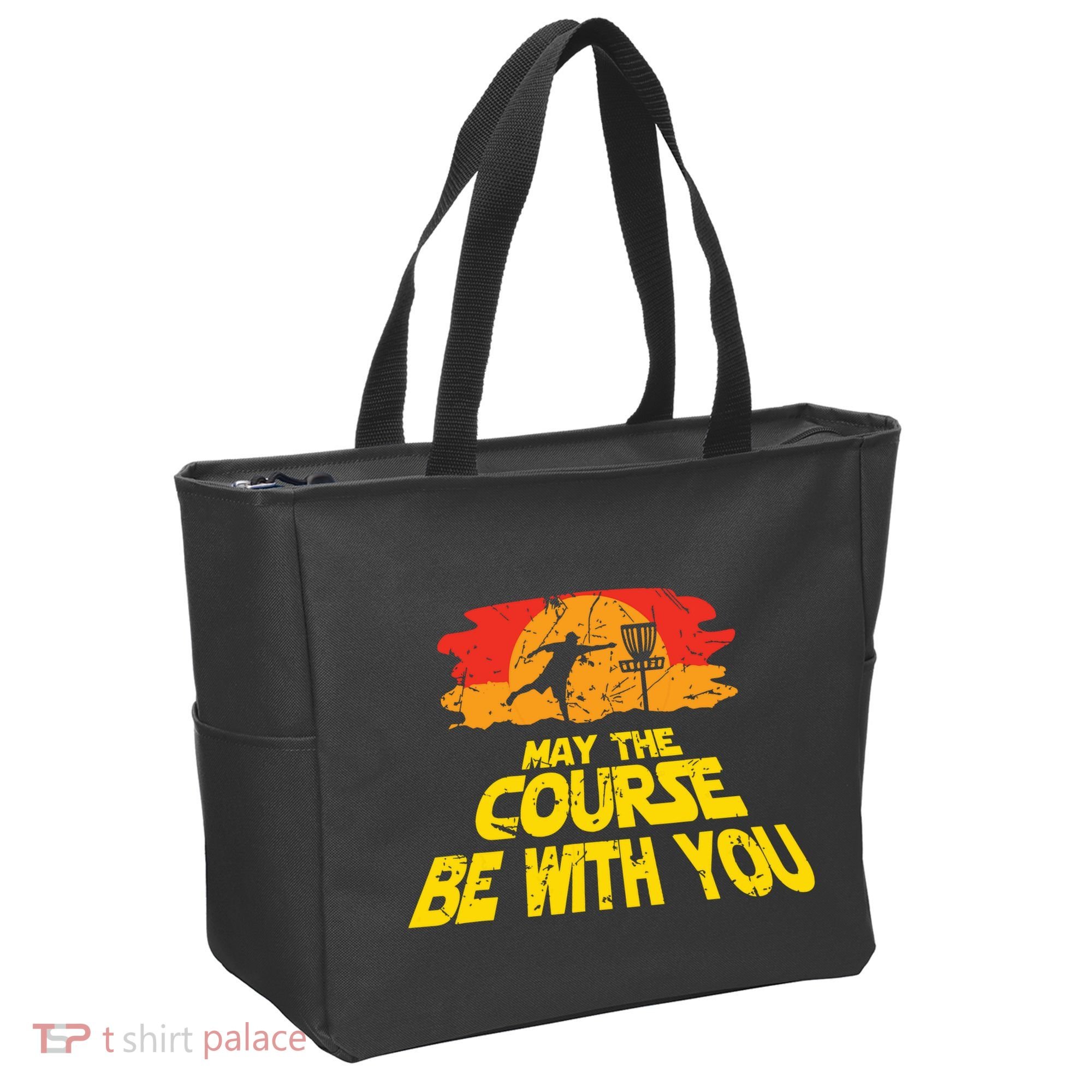 Disc Golf May The Course Be With You Trendy Golf Tote Bag