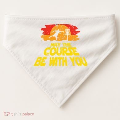 Disc Golf May The Course Be With You Trendy Golf USA-Made Doggie Bandana