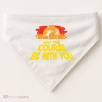 Disc Golf May The Course Be With You Trendy Golf USA-Made Doggie Bandana thumb 0