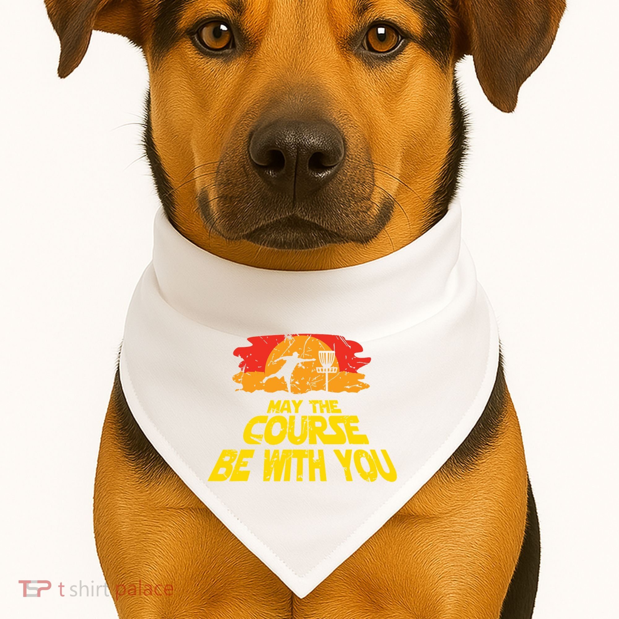 Disc Golf May The Course Be With You Trendy Golf USA-Made Doggie Bandana