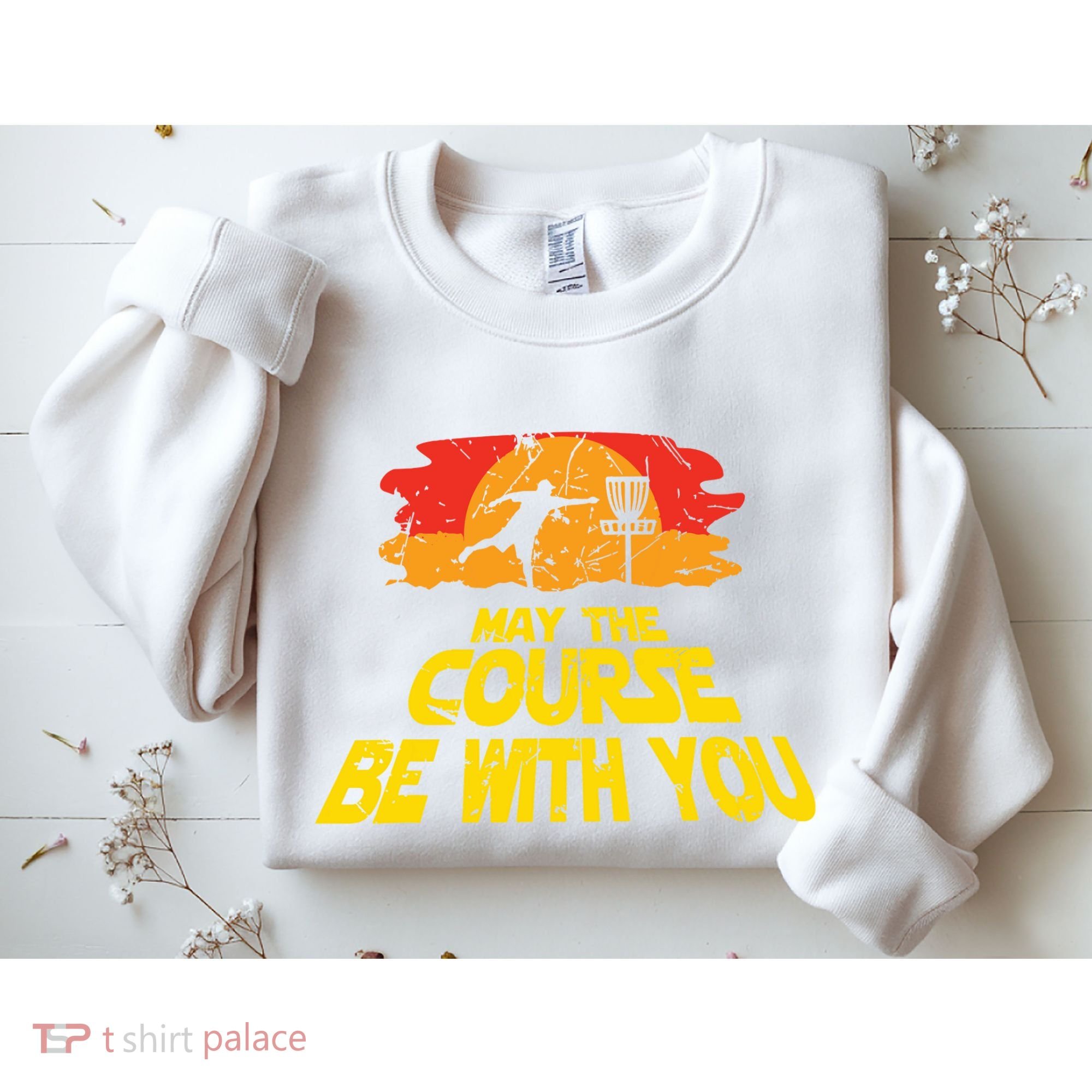 Disc Golf May The Course Be With You Trendy Golf Sweatshirt