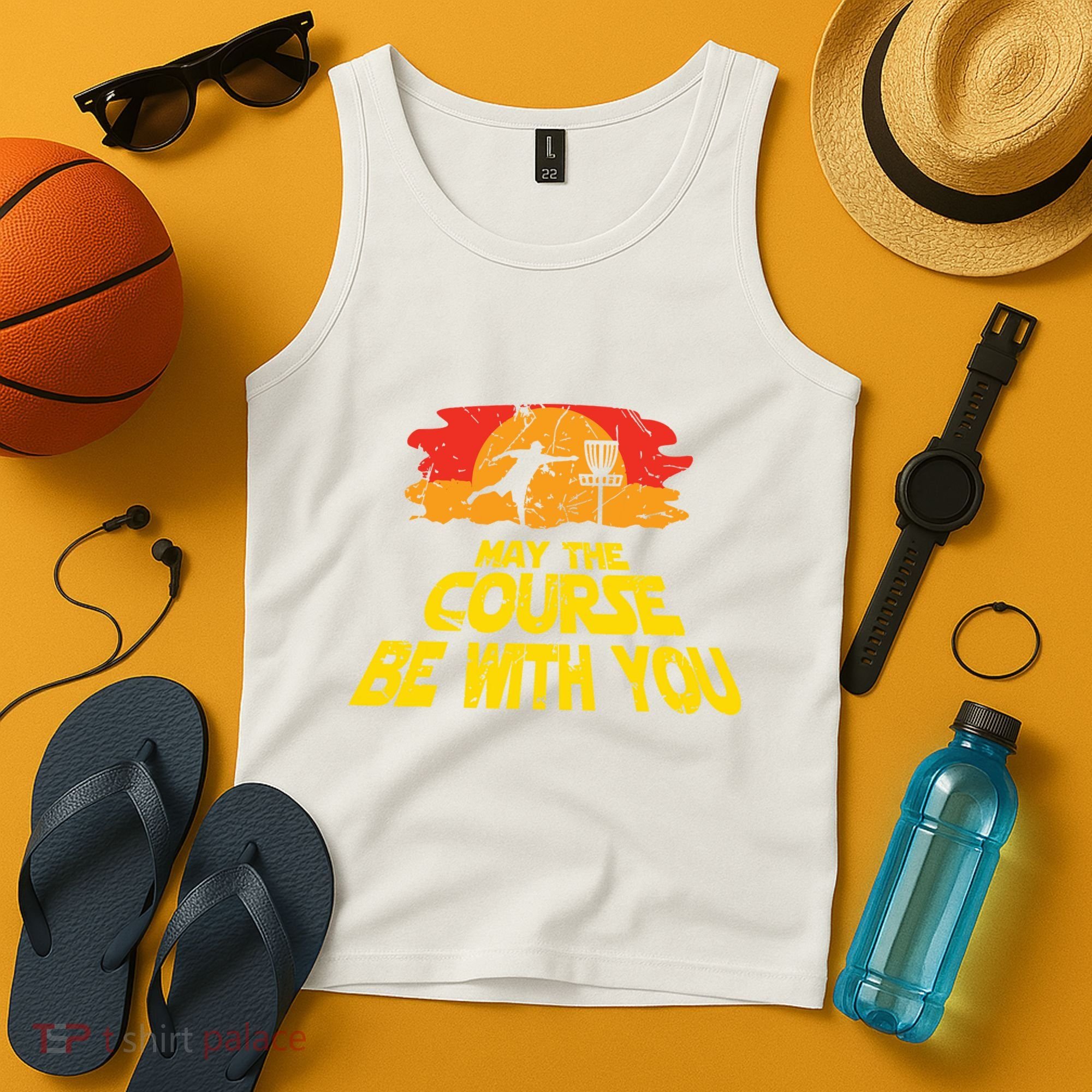 Disc Golf May The Course Be With You Trendy Golf Tank Top