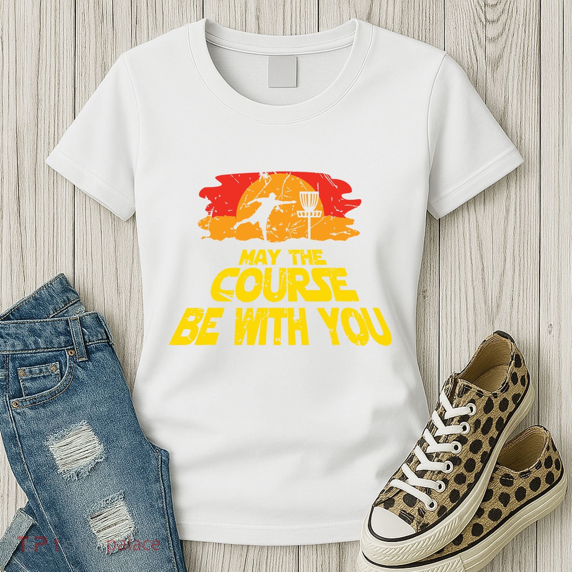 Disc Golf May The Course Be With You Trendy Golf Women's T-Shirt
