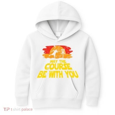 Disc Golf May The Course Be With You Trendy Golf Kids Hoodie