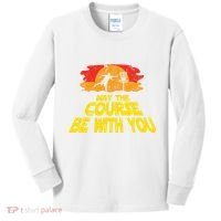 Disc Golf May The Course Be With You Trendy Golf Kids Long Sleeve Shirt thumb 0