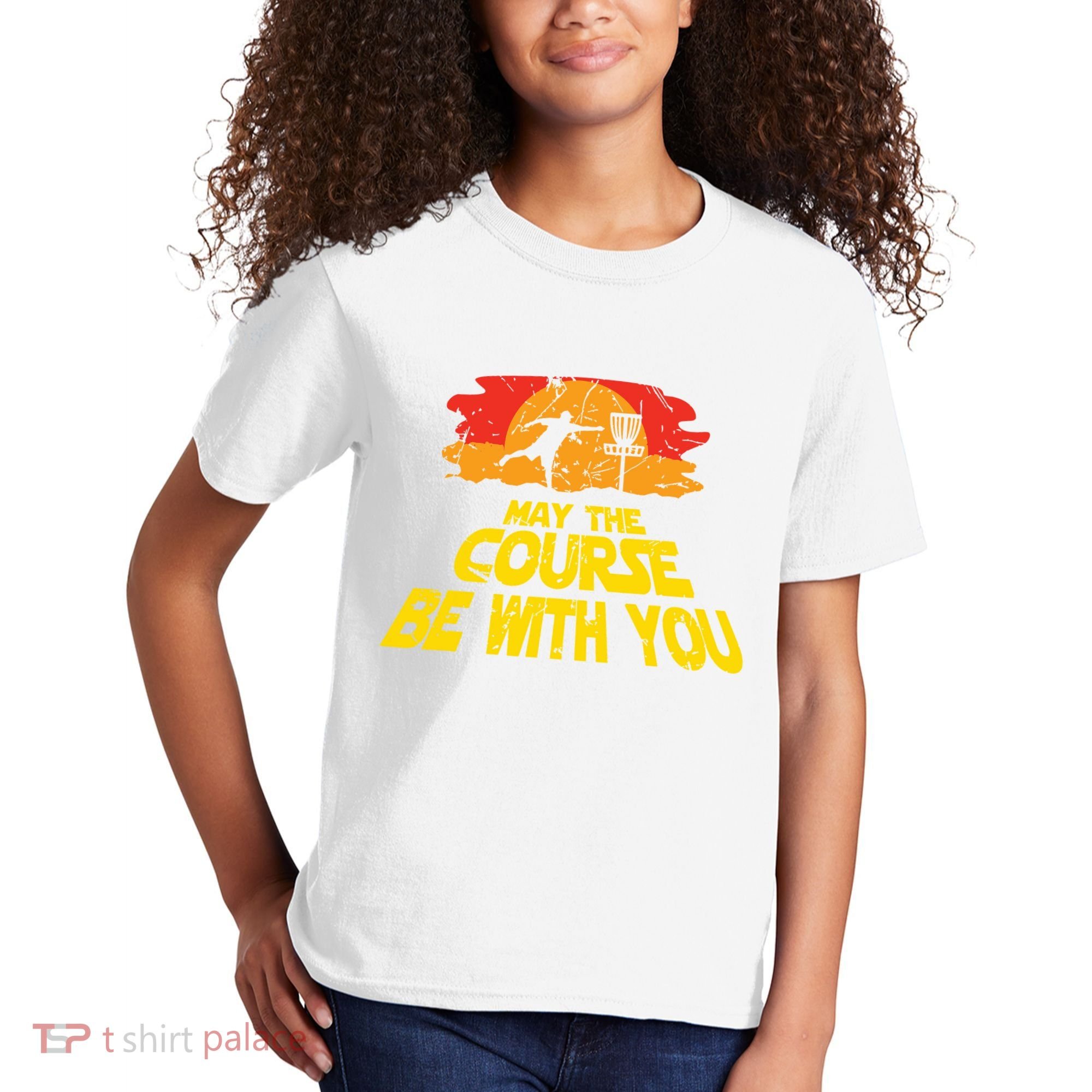 Disc Golf May The Course Be With You Trendy Golf Kids T-Shirt