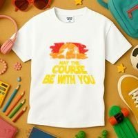 Disc Golf May The Course Be With You Trendy Golf Kids T-Shirt thumb 3