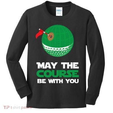 Disc Golf May The Course Be With You Kids Long Sleeve Shirt